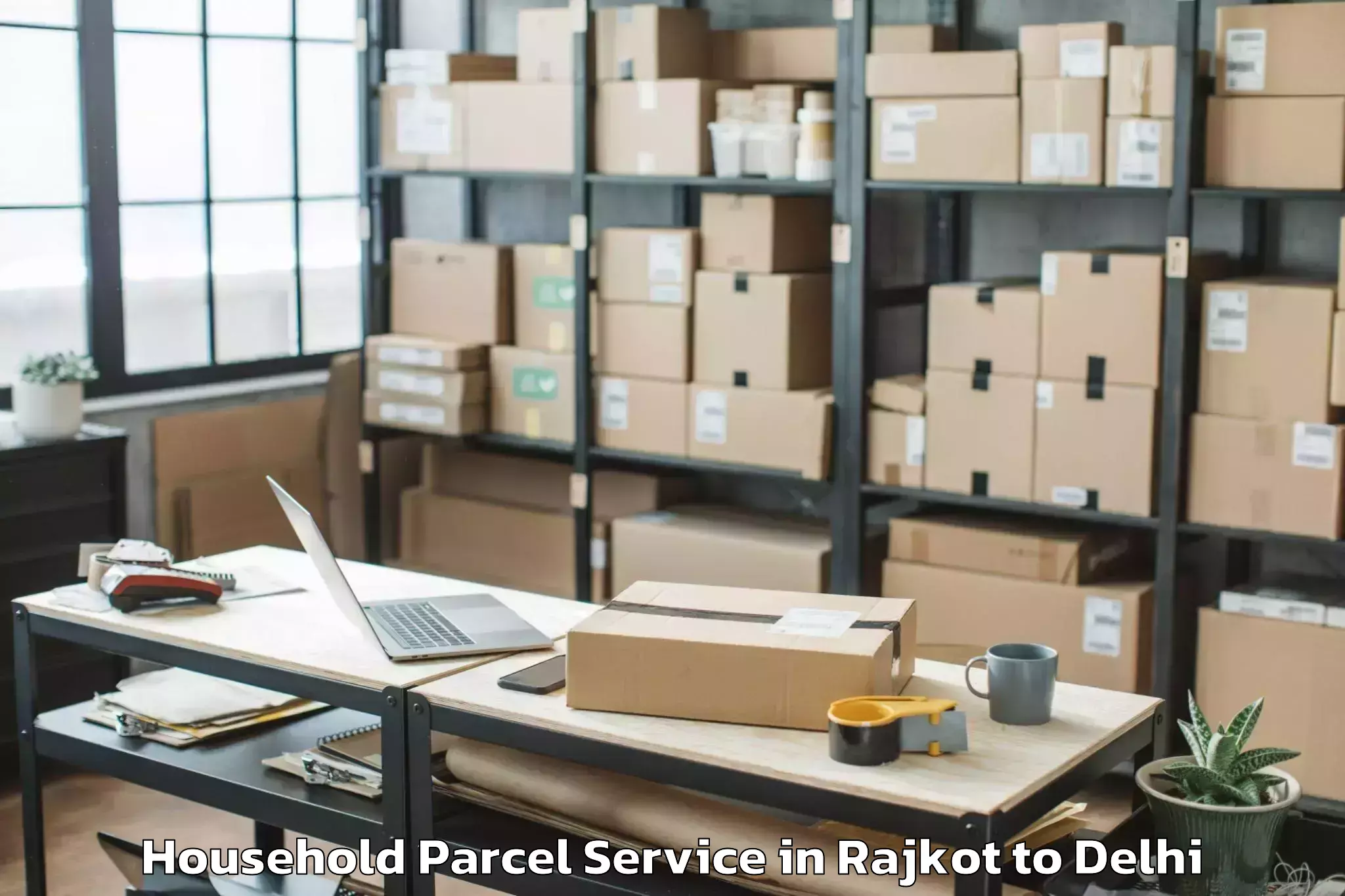 Book Rajkot to Hauz Khas Household Parcel